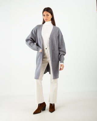 Cardigan Costina Tasche Grigio
