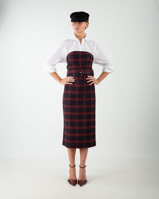 Abito midi a fascia con cintura