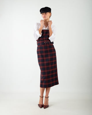 Abito midi a fascia con cintura