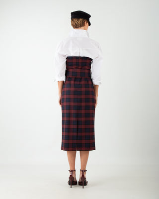 Abito midi a fascia con cintura