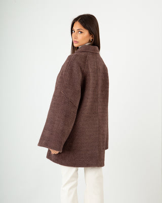 Cappotto Teddy Corto Moro