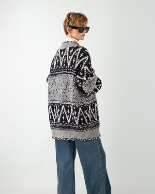 Cardigan Geometrico