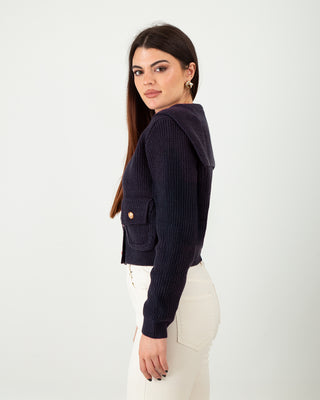Cardigan Taschine Navy