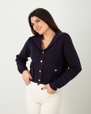 Cardigan Taschine Navy