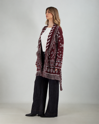 Cardigan Bandana Burgundy