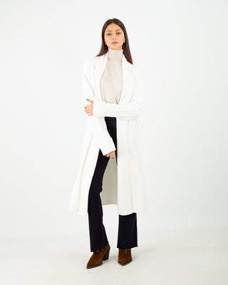 Maxi Cardigan Taschine Panna