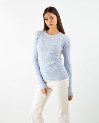 Maglia Giro Treccine Azzurro