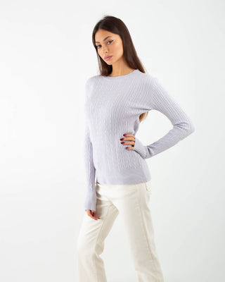 Maglia Giro Treccine Lilla