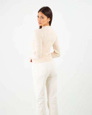 Crop Ribbed Mock-Up Apricot