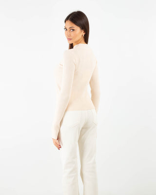 Crop Ribbed Mock-Up Apricot