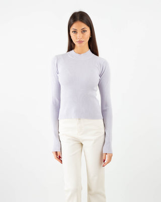 Lupetto Crop Costina Lilla