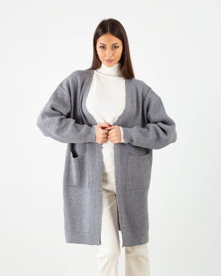 Cardigan Costina Tasche Grigio