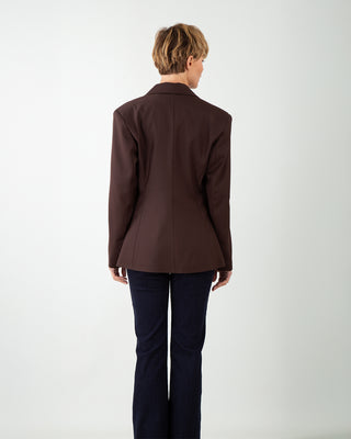 Brown One-breasted Jacket