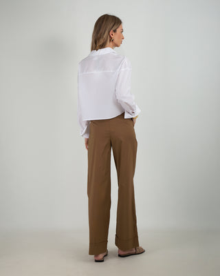 Pantalone Palazzo Risvolto Brown