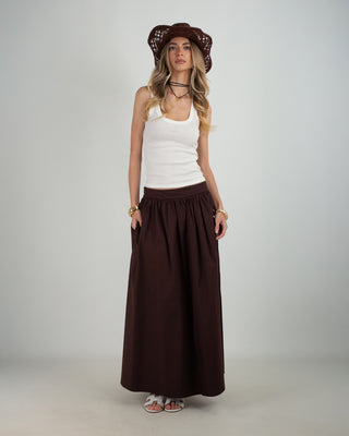 Gonna Popeline Tasche Brown