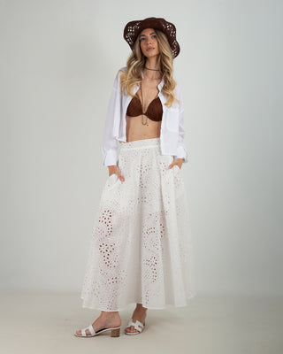 Gonna Ampia Sangallo White
