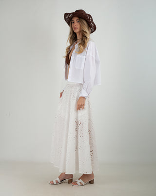 Gonna Ampia Sangallo White