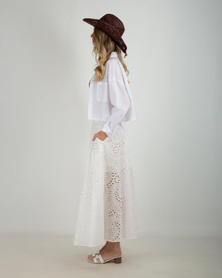 Gonna Ampia Sangallo White