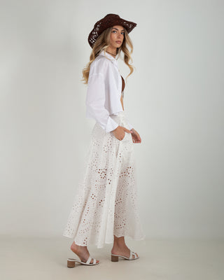 Gonna Ampia Sangallo White