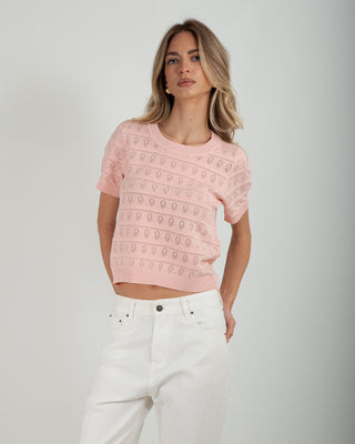 Maglia Crop Traforata Pink