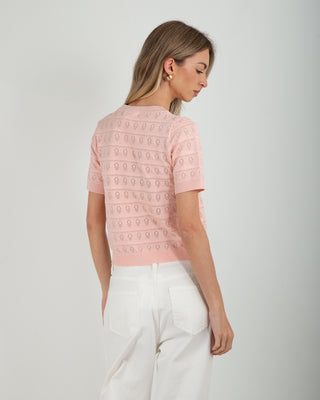 Maglia Crop Traforata Pink