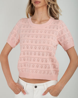 Maglia Crop Traforata Pink