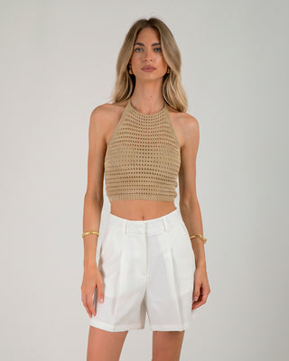 Crop Top Lurex Oro