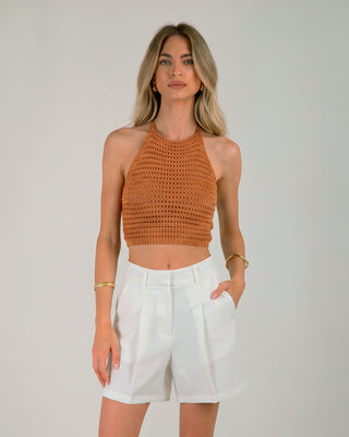 Crop Top Lurex Arancione