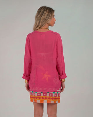 Camicia Mussola Fuxia