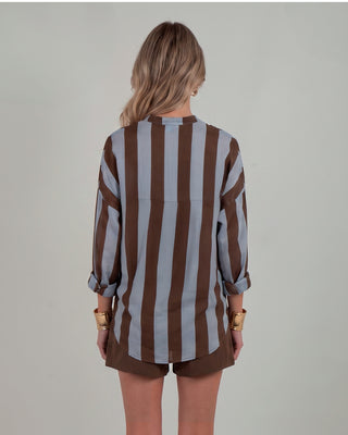 Camicia Mussola Fantasia Righe Moro