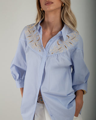Camicia M. 3/4 Sangallo Light Blue