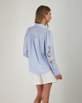 Camicia Manica Palloncino Sangallo Light Blue