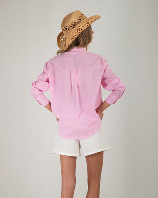 Camicia Over Taschino Righe Rosa
