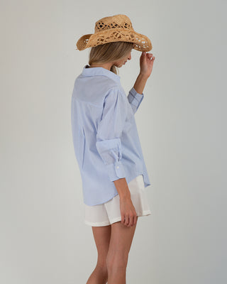 Camicia Over Taschino Azzurro