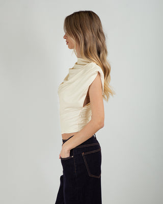 Top Drappeggiato Beige