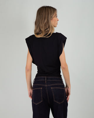 Top Drappeggiato Nero