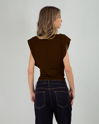 Top Drappeggiato Moro