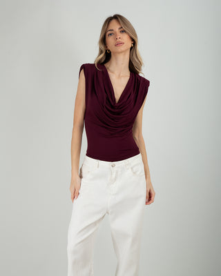 Body Smanicato Sbuffo Burgundy