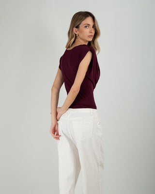 Body Smanicato Sbuffo Burgundy