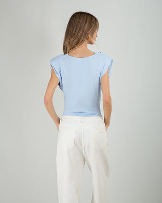 Body Smanicato Sbuffo Azzurro