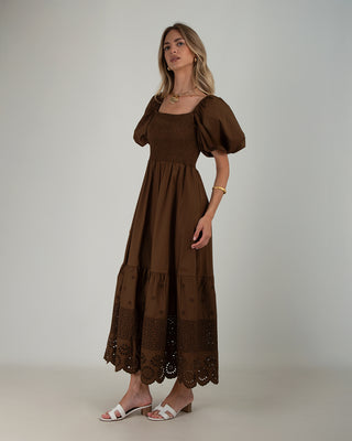 Abito Popeline Sangallo Brown