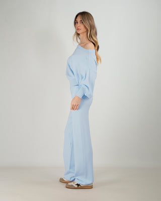 Set Tuta in Maglia Azzurro