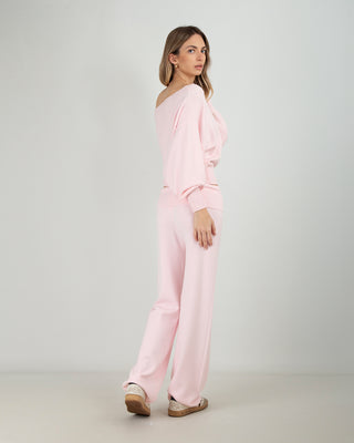 Set Tuta in Maglia Pink