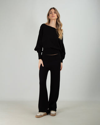 Set Tuta in Maglia Nero