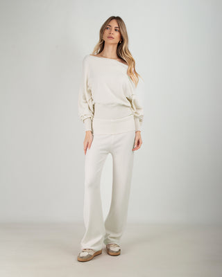 Set Tuta in Maglia Beige