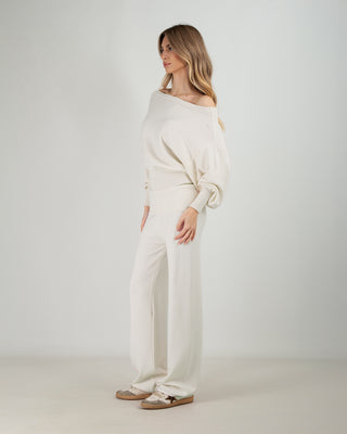 Set Tuta in Maglia Beige