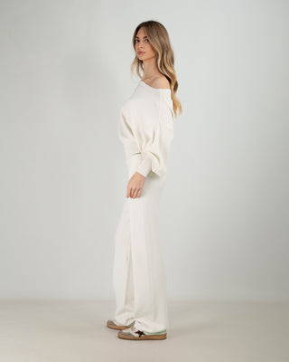 Set Tuta in Maglia Beige