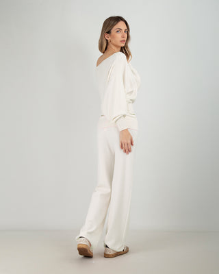 Set Tuta in Maglia Beige