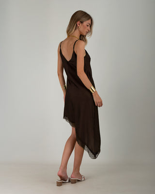 Abito Satin Pizzo Moro