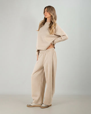 Tuta in Scuba Strass Beige